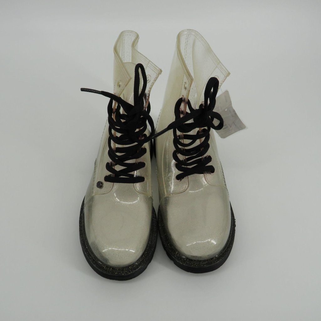 G Six Workshop Women's Ankle Boots Clear Gold Glitter 35 (4) New